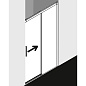 Раздвижная дверь с фиксированной панелью справа Kermi Nica NI L2R 14020 VPK (в нишу)