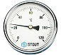 STOUT Термометр биметаллический с погружной гильзой. Корпус Dn 100 мм, гильза 50 мм 1/2