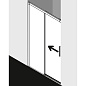 Раздвижная дверь с фиксированной панелью слева Kermi Nica NI L2L 14020 VPK (в нишу)