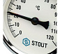 STOUT Термометр биметаллический с погружной гильзой. Корпус Dn 63 мм, гильза 50 мм, резьба с самоуплотнением 1/2