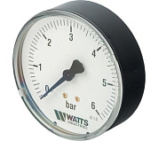 Watts F+R100(MDA) 80/6x1/4 Манометр аксиальный 80мм, 0- 6 бар