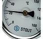 STOUT Термометр биметаллический с погружной гильзой. Корпус Dn 63 мм, гильза 50 мм 1/ 2