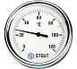 STOUT Термометр биметаллический с погружной гильзой. Корпус Dn 80 мм, гильза 50 мм 1/2