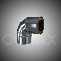 Сэндвич-колено 90 (н/ж.ст.0,5мм+н/ж.ст.) Ф250х350