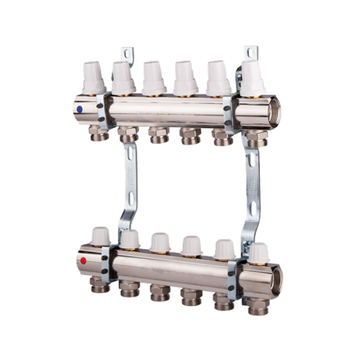 K005 1''x10 Коллектор без расходомеров, с кронштейнами, под сервоприводы М28х1,5