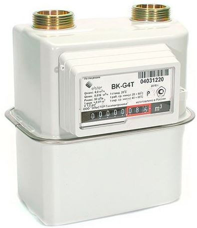 Счётчик газа ВК-G 4 T левый Elster