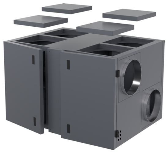 Компактная приточно-вытяжная установка серии ZPVR-N 3200 UER EC