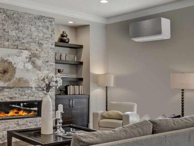 Настенный кондиционер AUX ASW-H24B4/FJ-SR1 + AS-H24B4/FJ-R1, серебристый