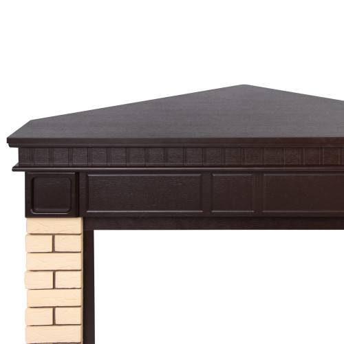 Портал Firelight Bricks 30U (угловой) камень бежевый, шпон темный дуб