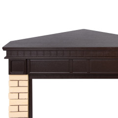 Портал Firelight Bricks 30U (угловой) камень бежевый, шпон темный дуб