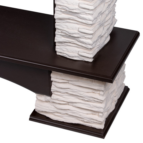 Портал Firelight Pietra Nuovo 25 камень сланец белый, шпон темный дуб