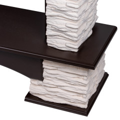 Портал Firelight Pietra Nuovo 25 камень сланец белый, шпон темный дуб