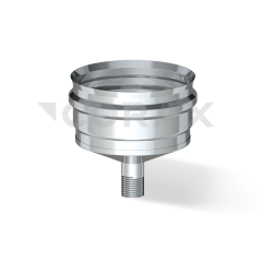 Заглушка с конденсатоотводом (нерж. сталь0,5мм) Ф150 внешняя