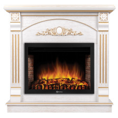 Портал Firelight Barocco 25 шпон белый дуб с золотой патиной