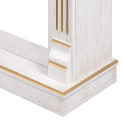 Портал Firelight Barocco 25 шпон белый дуб с золотой патиной