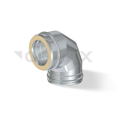 Сэндвич-колено 90 (н/ж.ст.0,8мм+н/ж.ст.)Ф115х200