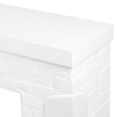 Портал Firelight Prestigio 25 камень белый, шпон белый дуб