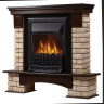 Портал Firelight Forte Wood Classic камень коричневый, шпон темный дуб