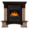 Портал Firelight Forte Wood Classic камень коричневый, шпон темный дуб