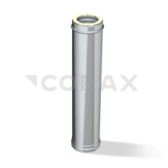 Сэндвич-дымоход (н/ж.ст0,5мм+н/ж.ст) 1,0м Ф160х250