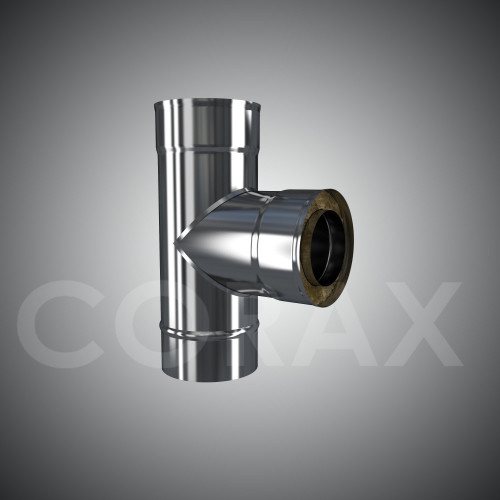 Сэндвич-тройник 90 (н/ж.ст.0,5мм+н/ж.ст) Ф200х280