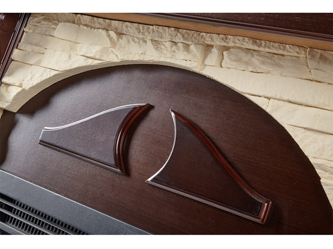 Портал Firelight Torre 30S камень слоновая кость, шпон темный дуб