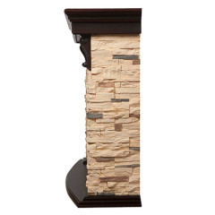 Портал Firelight Torre 25S камень сланец натуральный, шпон темный дуб