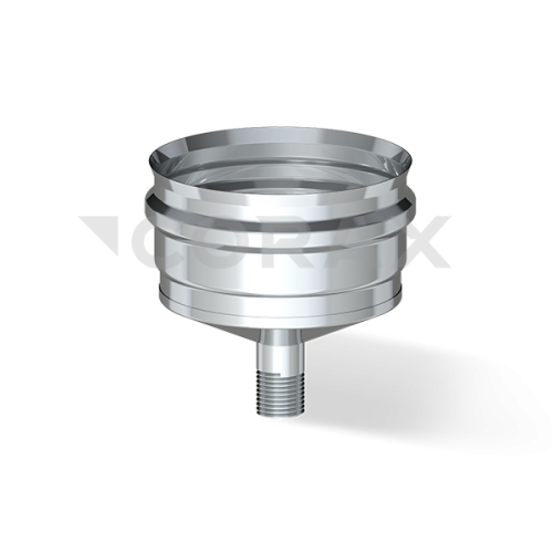 Заглушка с конденсатоотводом (нерж. сталь0,5мм) Ф210