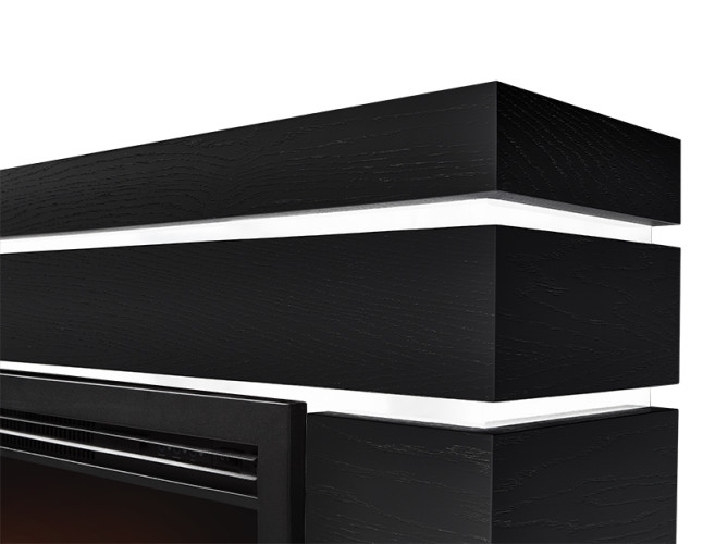 Портал Firelight Moderno 30 шпон чёрный дуб