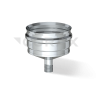 Заглушка с конденсатоотводом (нерж. сталь0,5мм) Ф220 внешняя