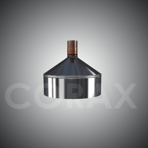 Заглушка с конденсатоотводом (нерж. сталь0,5мм) Ф220 внешняя