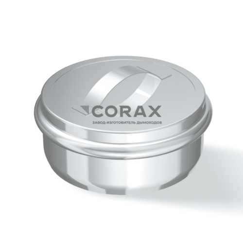 Заглушка с отверстием (нерж. сталь 0,5мм) Ф100-200