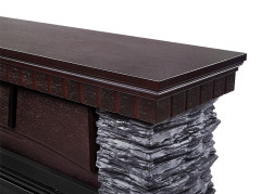 Портал Firelight Porto 25 камень черный, шпон венге