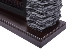 Портал Firelight Porto 25 камень черный, шпон венге