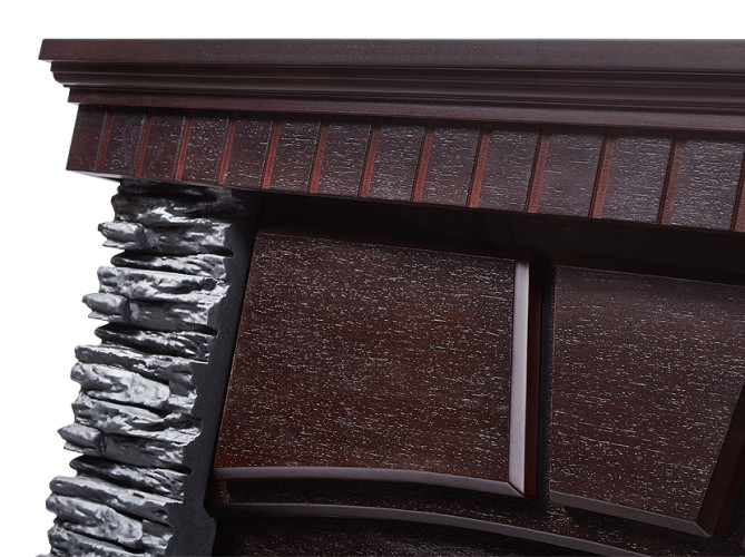 Портал Firelight Porto 25 камень черный, шпон венге