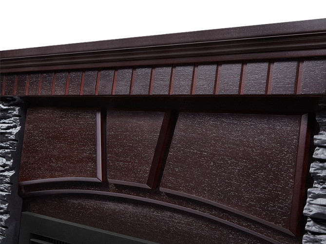 Портал Firelight Porto 25 камень черный, шпон венге