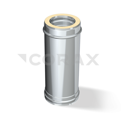 Сэндвич-дымоход (н/ж.ст0,5мм+н/ж.ст) 0,5м Ф100х200